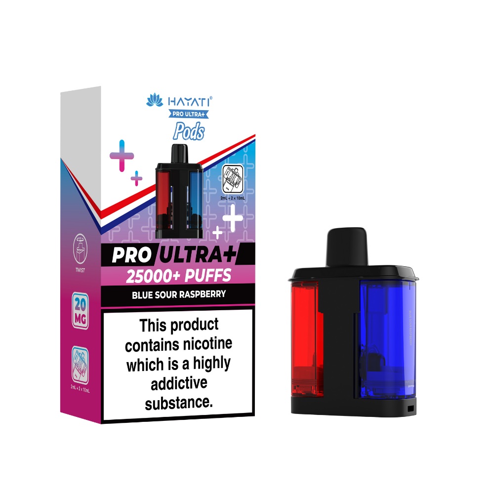 Hayati Pro Ultra Plus 25k Prefilled Pods Blue Sour Raspberry