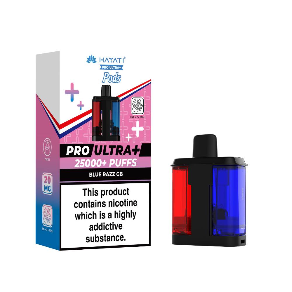 Hayati Pro Ultra Plus 25k Prefilled Pods Blue Razz GB