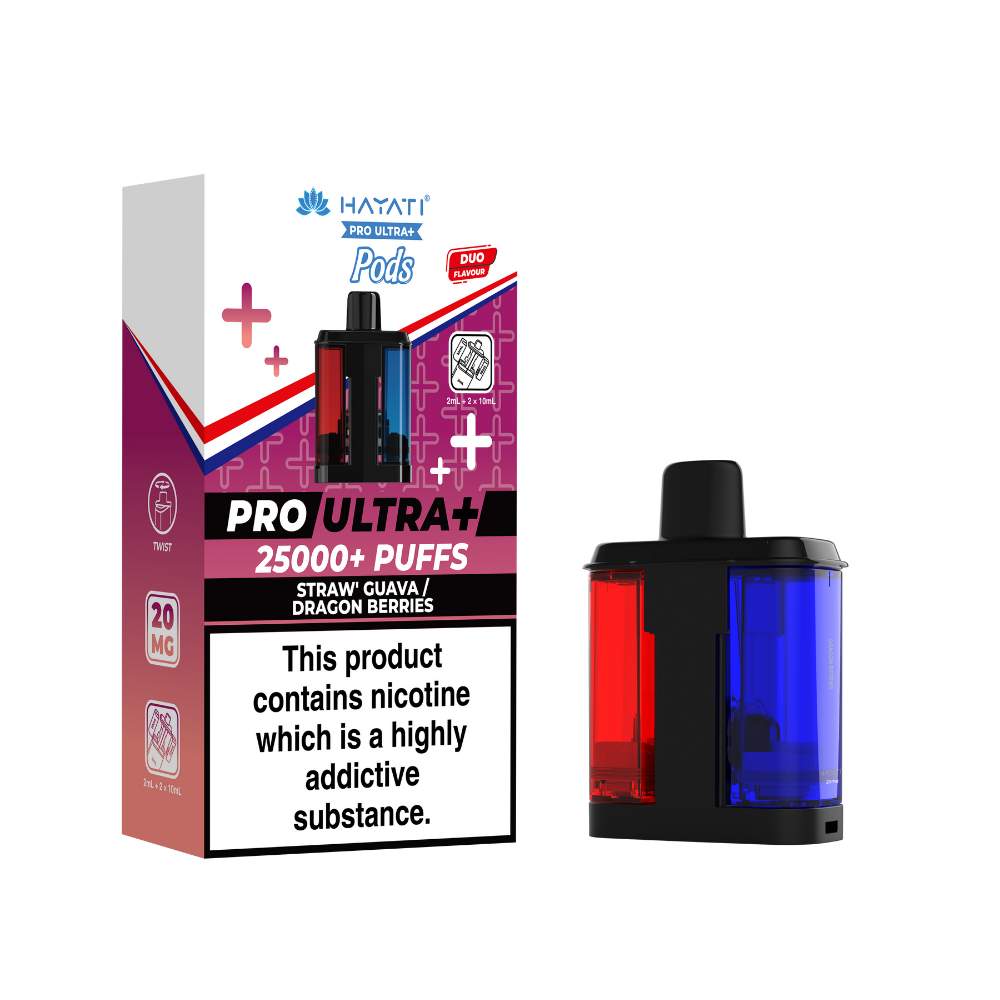 Hayati Pro Ultra Plus 25k Prefilled Pods Straw' Guava/Dragon Berries