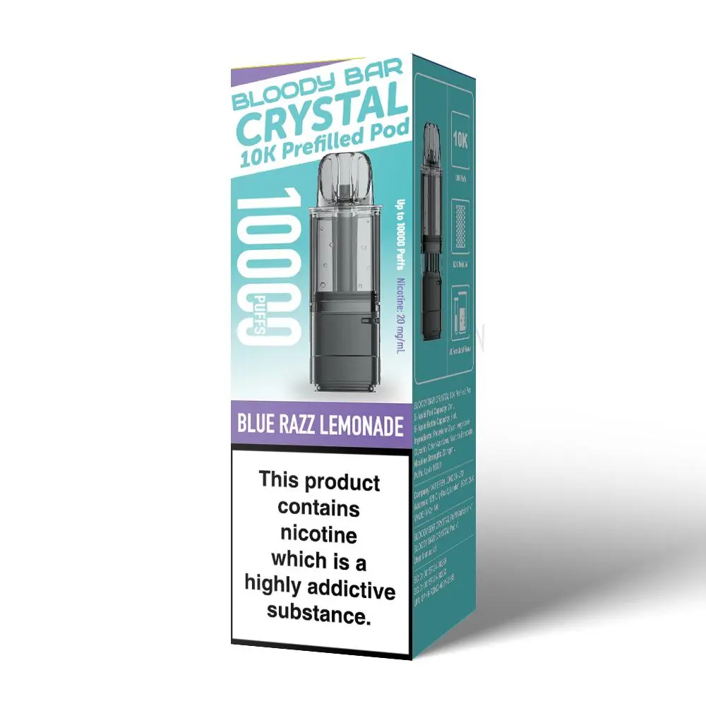 Bloody Bar Crystal 10K Prefilled Pod Blue Razz Lemonade