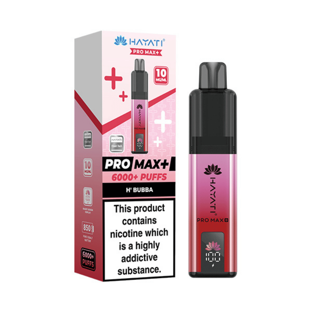 Hayati Pro Max Plus 6000 Puffs 10mg H'Bubba