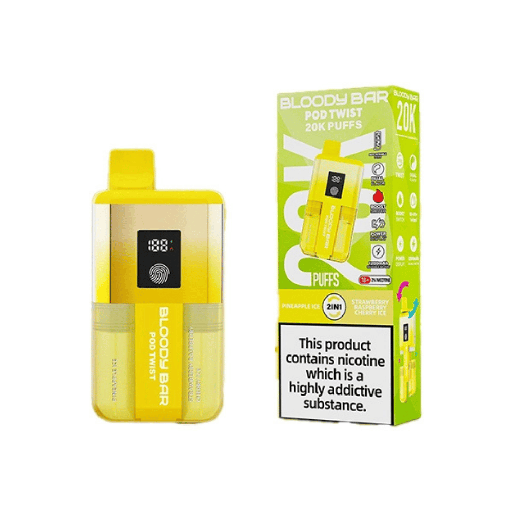 Bloody Bar 20K Prefilled Pod Kit Pineapple Ice / Strawberry Raspberry Cherry Ice - EUK
