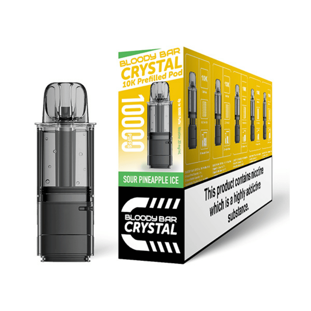 Bloody Bar Crystal 10K Sour Pineapple Ice Prefilled Pod - EUK