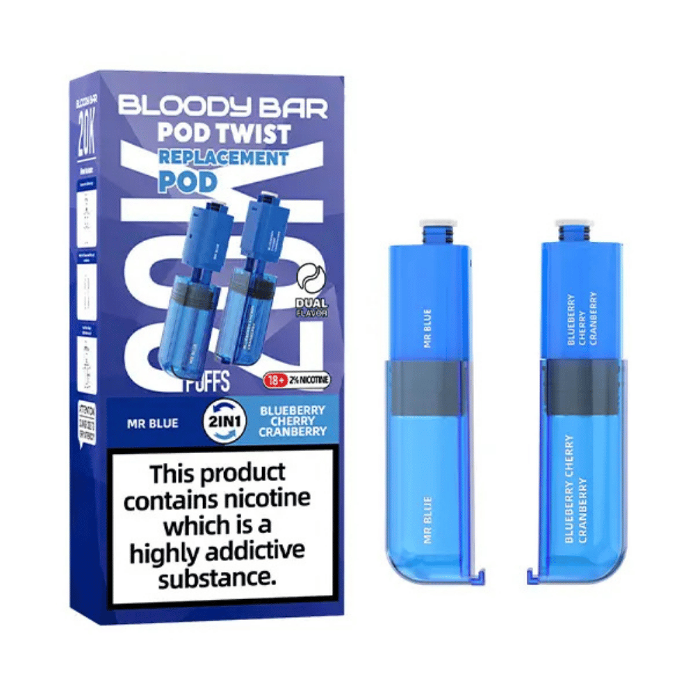 Bloody Bar Pod Twist 20K Prefilled Pod Mr Blue / Blueberry Cherry Cranberry - EUK