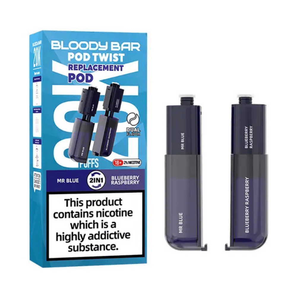 Bloody Bar Pod Twist 20K Prefilled Pod Mr Blue / Blueberry Raspberry - EUK