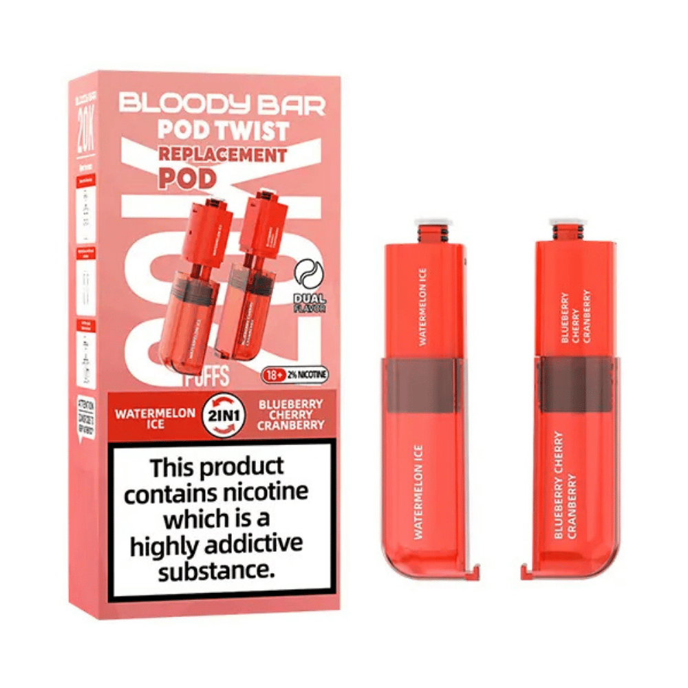 Bloody Bar Pod Twist 20K Prefilled Pod Watermelon Ice / Blueberry Cherry Cranberry - EUK