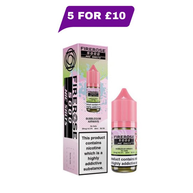 Bubblegum Airways Nic Salt E - Liquid By Firerose - EUK