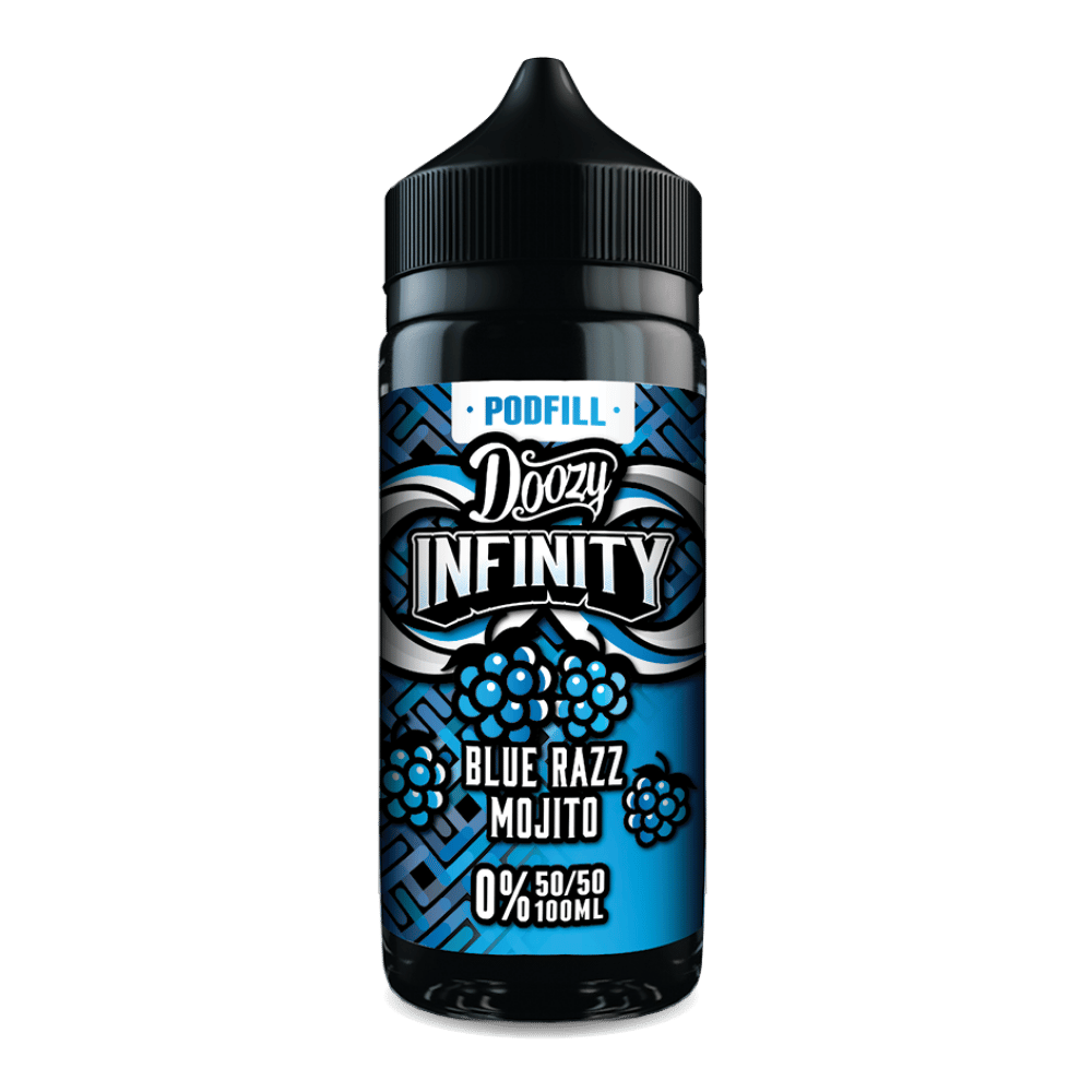 Doozy Infinity 100ml Shortfill E - Liquid 50VG Blue Razz Mojito - EUK