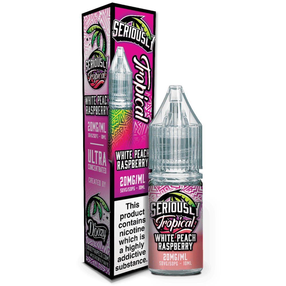 Doozy Seriously Tropical Nic Salt E - Liquid White Peach Raspberry - EUK