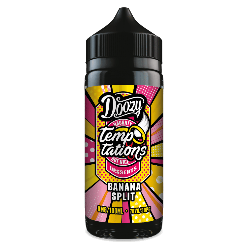 Doozy Temptations 100ml E - Liquid Shortfill Banana Split - EUK
