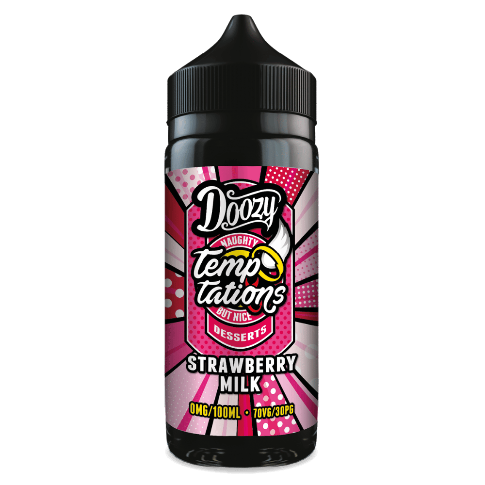 Doozy Temptations 100ml E - Liquid Shortfill Strawberry Milk - EUK