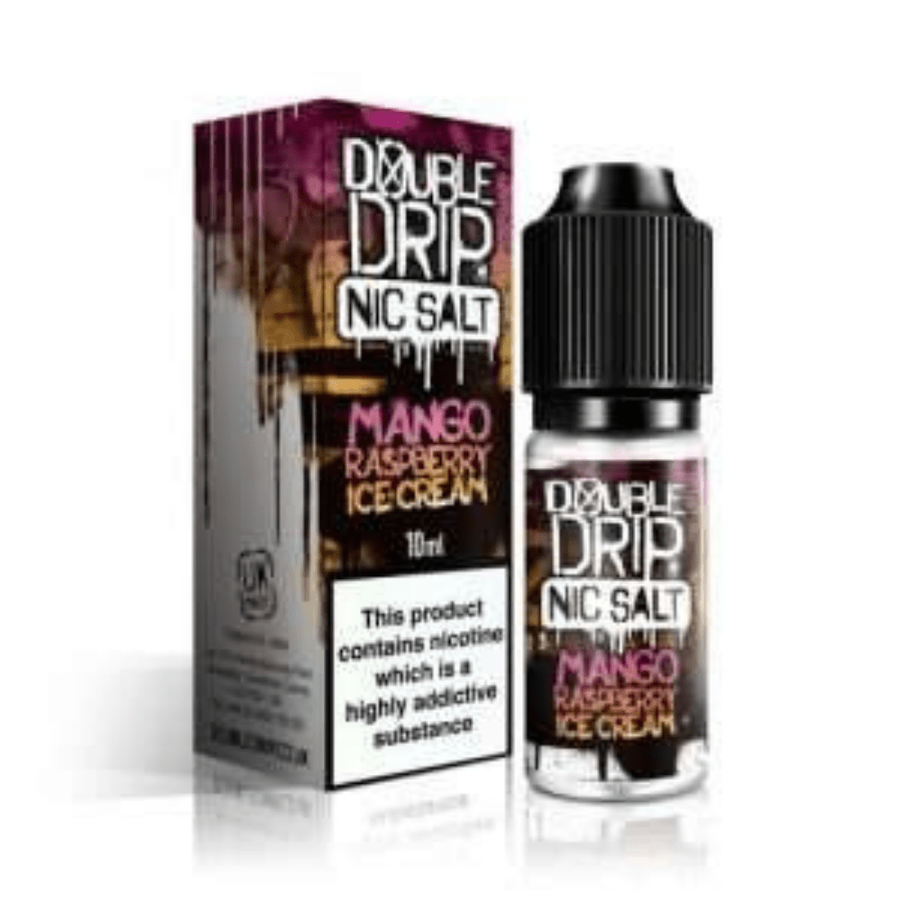 Double Drip Nic Salt E - Liquid Mango Raspberry Ice Cream - EUK