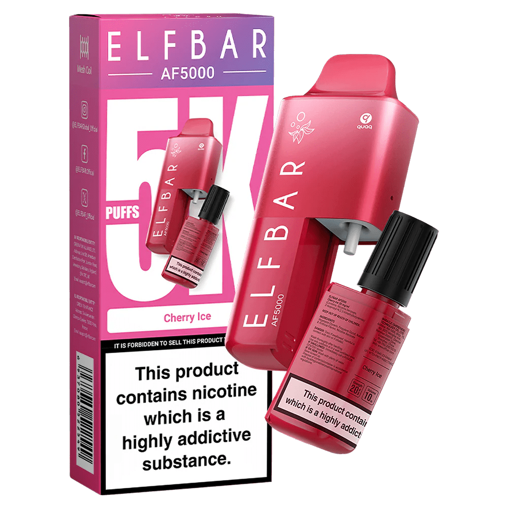 Elf Bar AF5000 Disposable Vape Kit Cherry Ice - EUK
