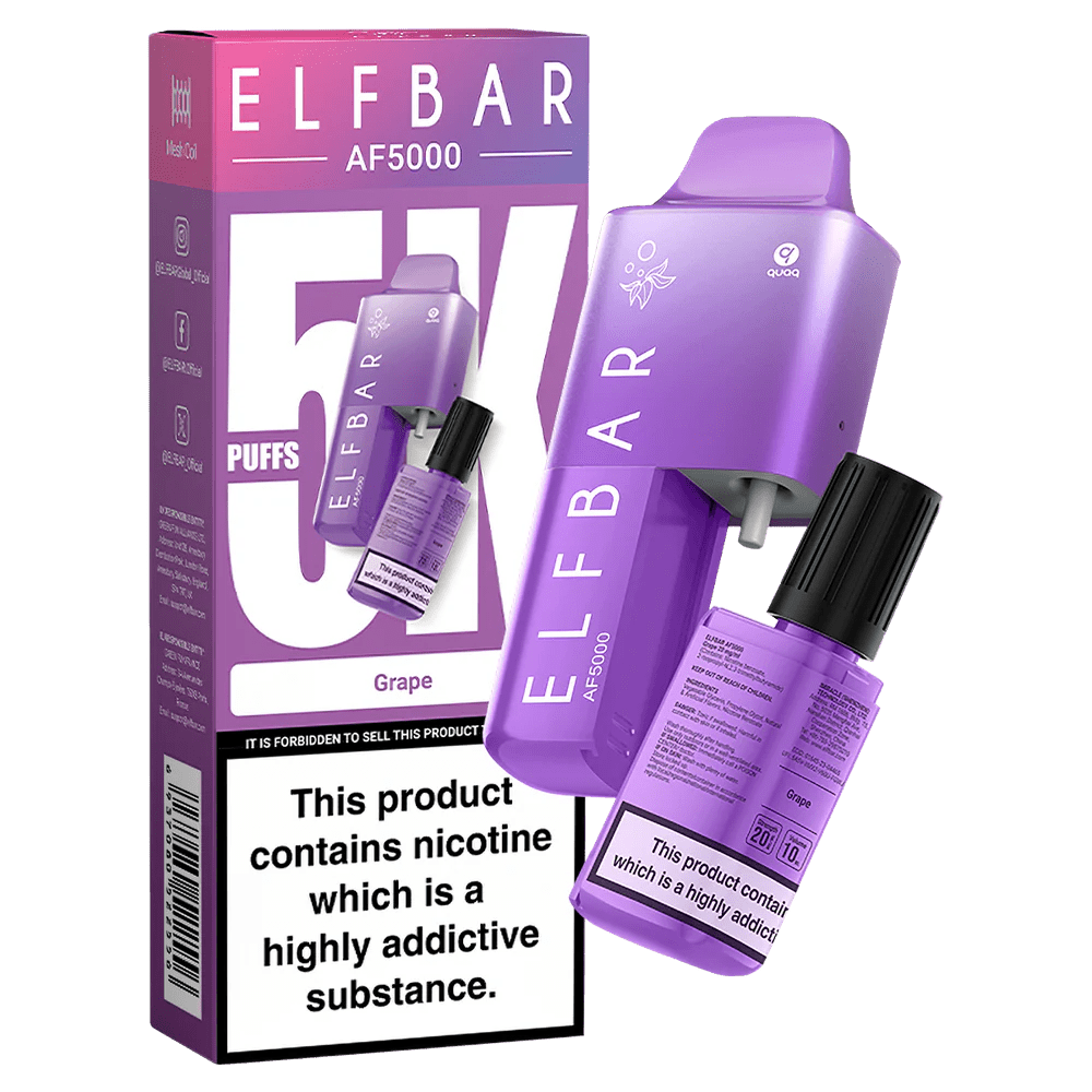 Elf Bar AF5000 Disposable Vape Kit Grape - EUK