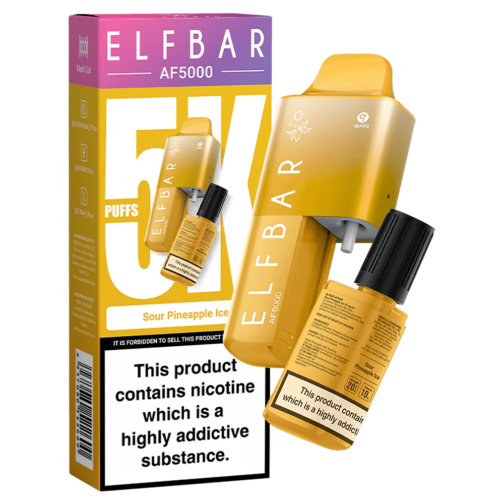 Elf Bar AF5000 Disposable Vape Kit Sour Pineapple Ice - EUK