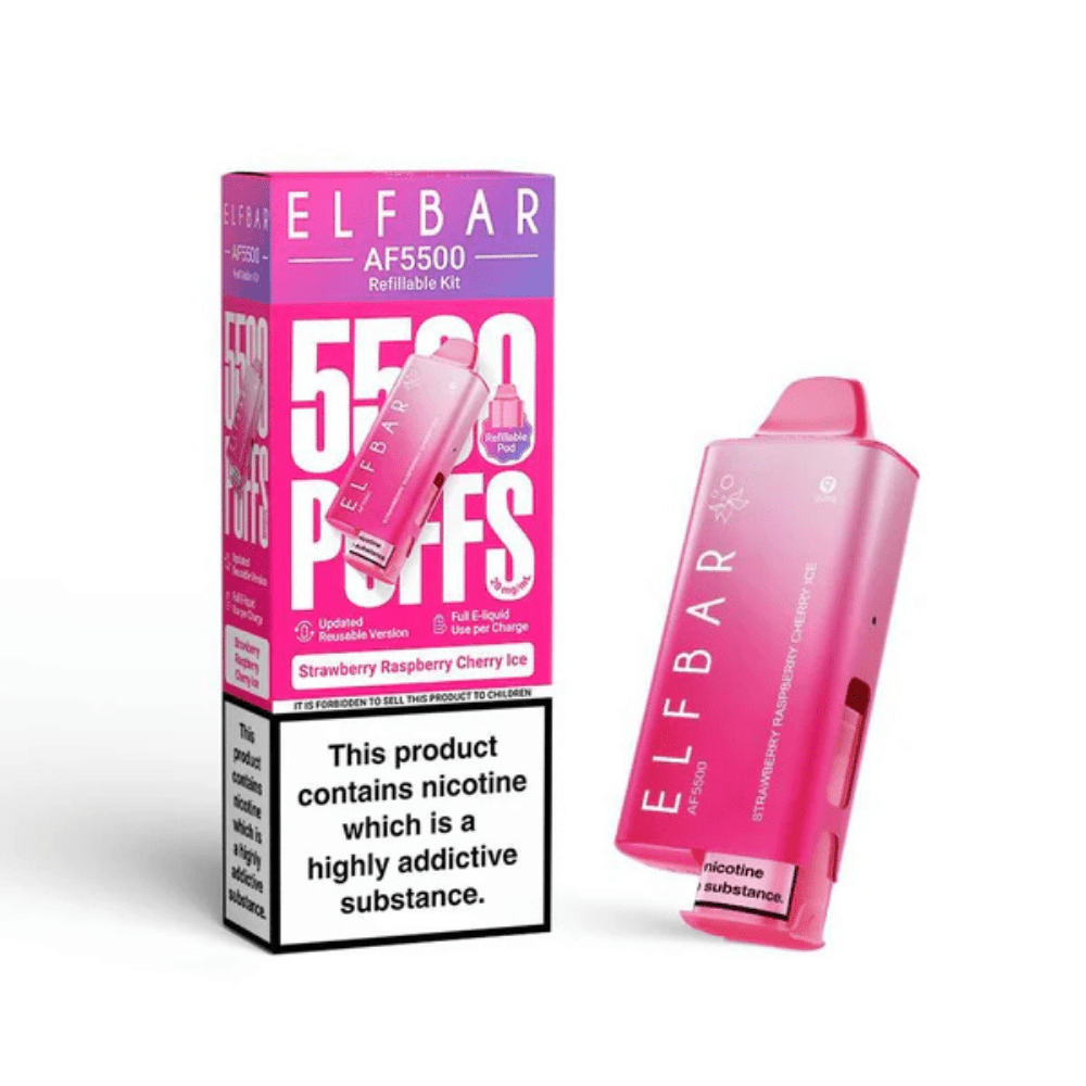 Elf Bar AF5500 Prefilled Kit Strawberry Raspberry Cherry Ice - EUK