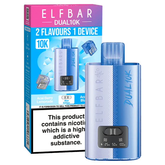 Elf bar Dual 10K Disposable Vape Blue Edition - EUK