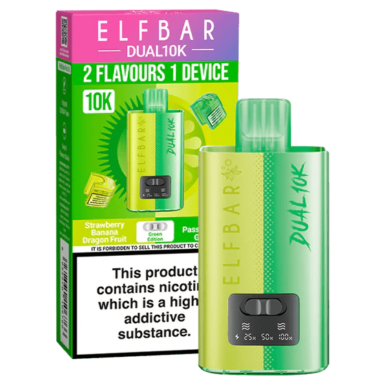 Elf bar Dual 10K Disposable Vape Green Edition - EUK