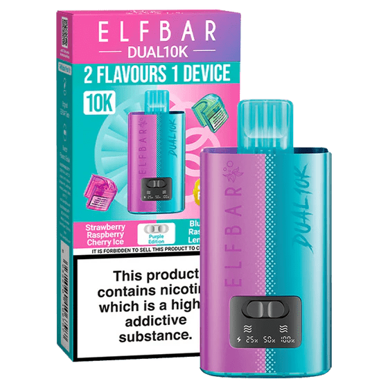 Elf Bar Dual 10K Disposable Vape Purple Edition - EUK