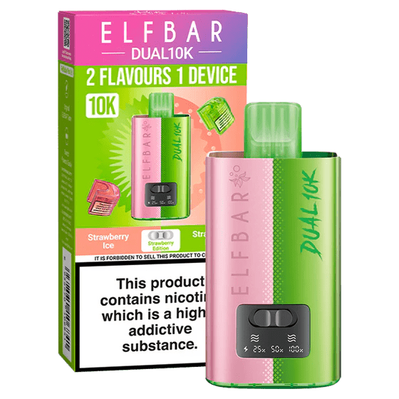 Elf bar Dual 10K Disposable Vape Strawberry Edition - EUK