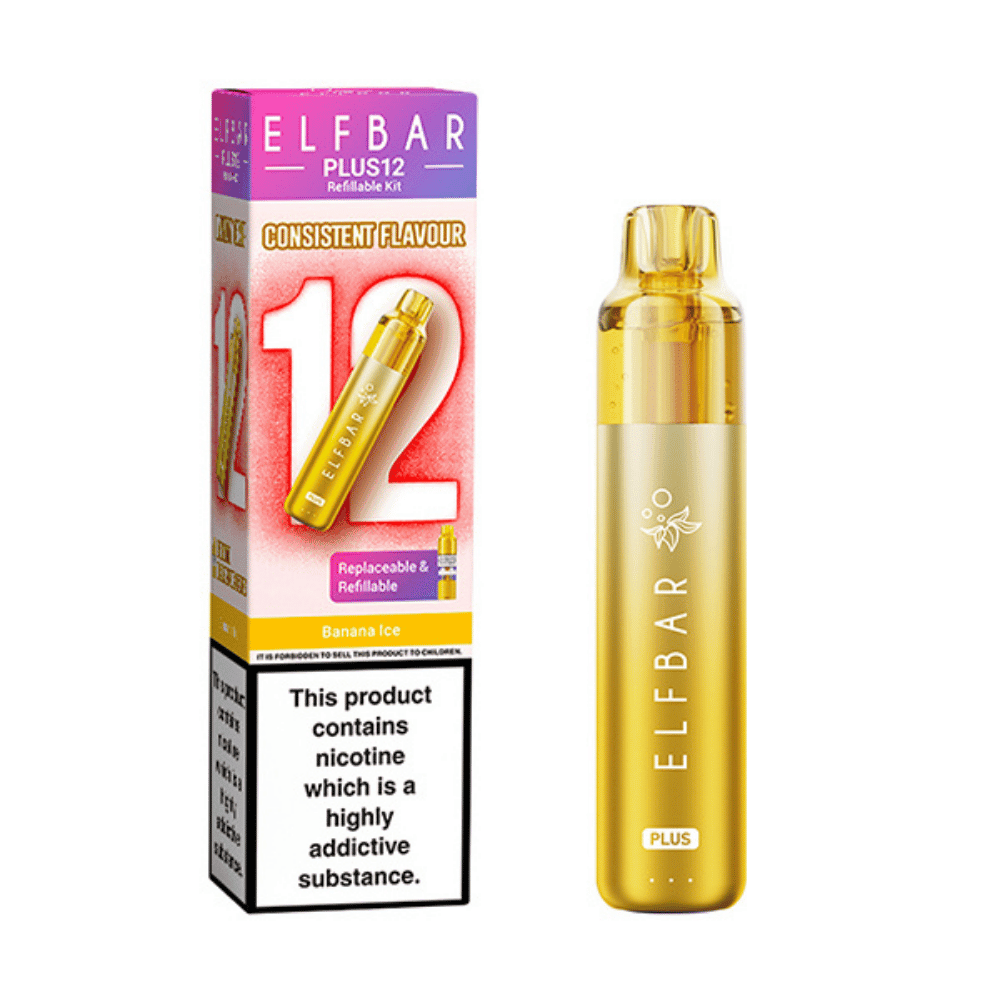ELF BAR Plus 12 Prefilled Pod Kit Banana Ice - EUK