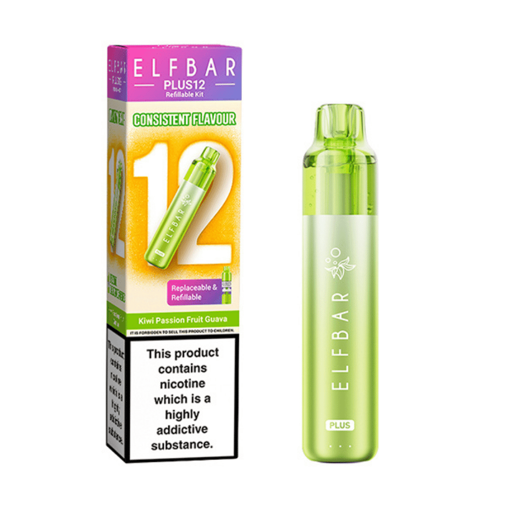 ELF BAR Plus 12 Prefilled Pod Kit Kiwi Passion Fruit Guava - EUK