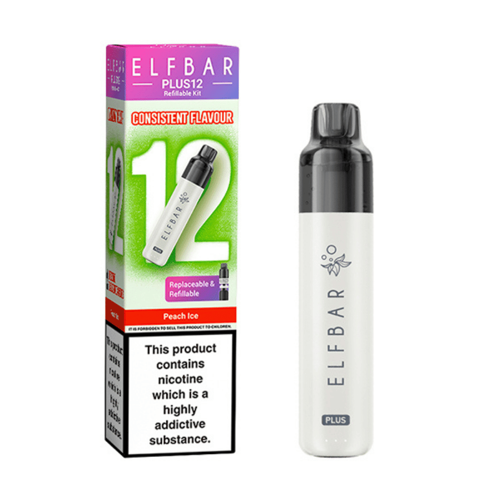 ELF BAR Plus 12 Prefilled Pod Kit Peach Ice - EUK