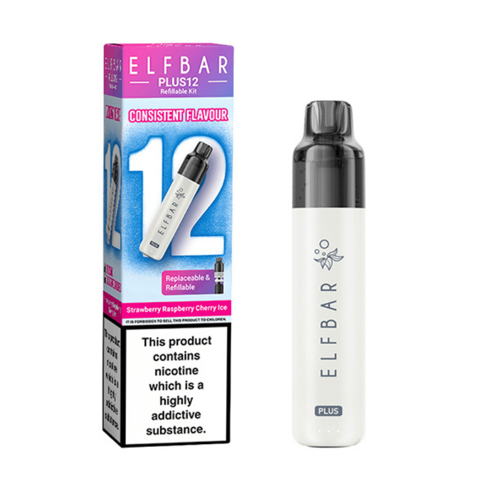 ELF BAR Plus 12 Prefilled Pod Kit Strawberry Raspberry Cherry Ice - EUK