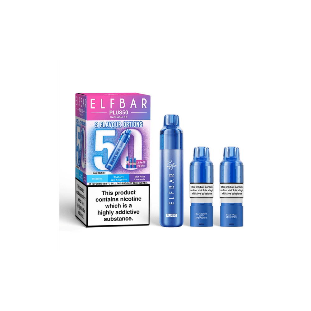 ELF BAR Plus 50 Prefilled Pod Kit Blue Edition - EUK