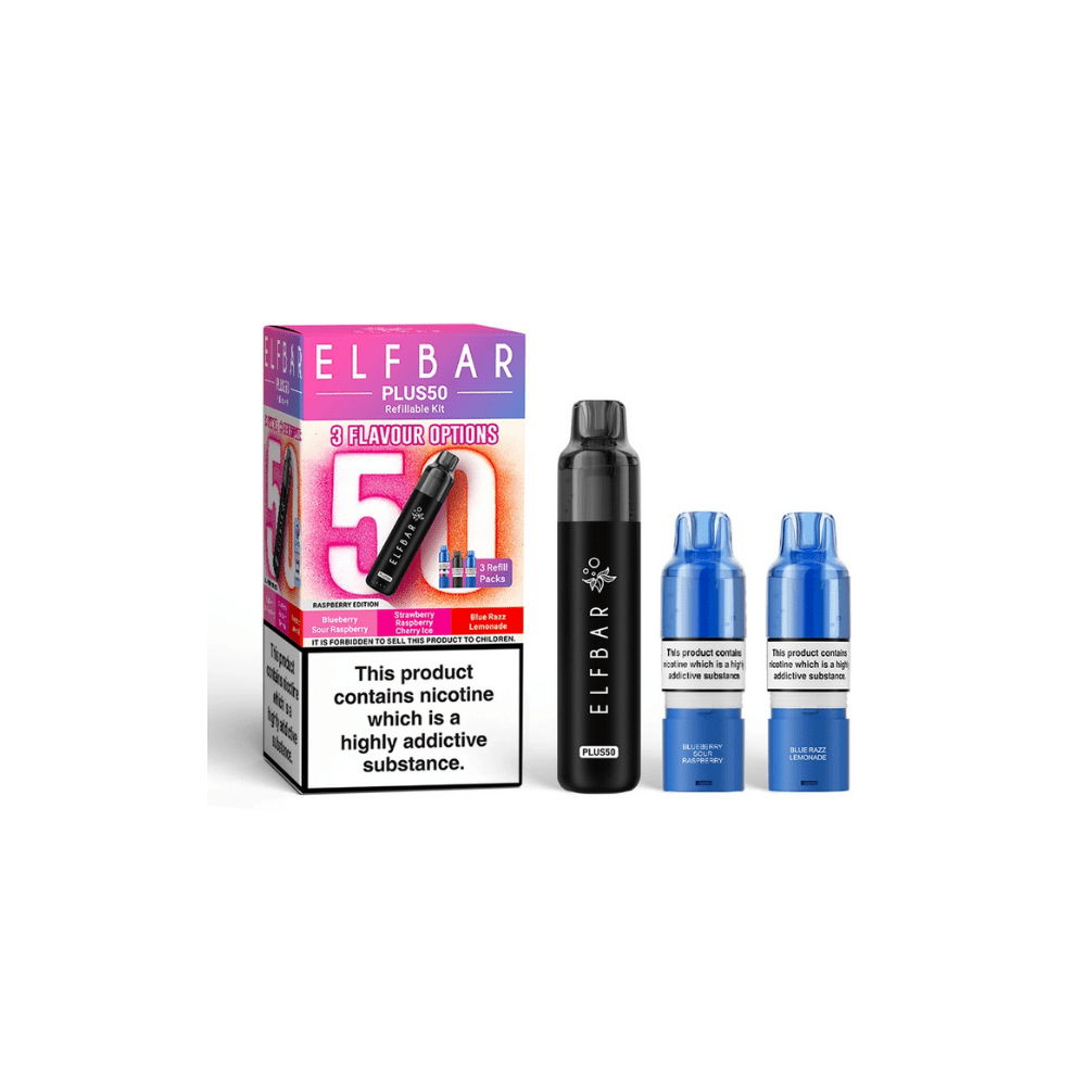 ELF BAR Plus 50 Prefilled Pod Kit Raspberry Edition - EUK