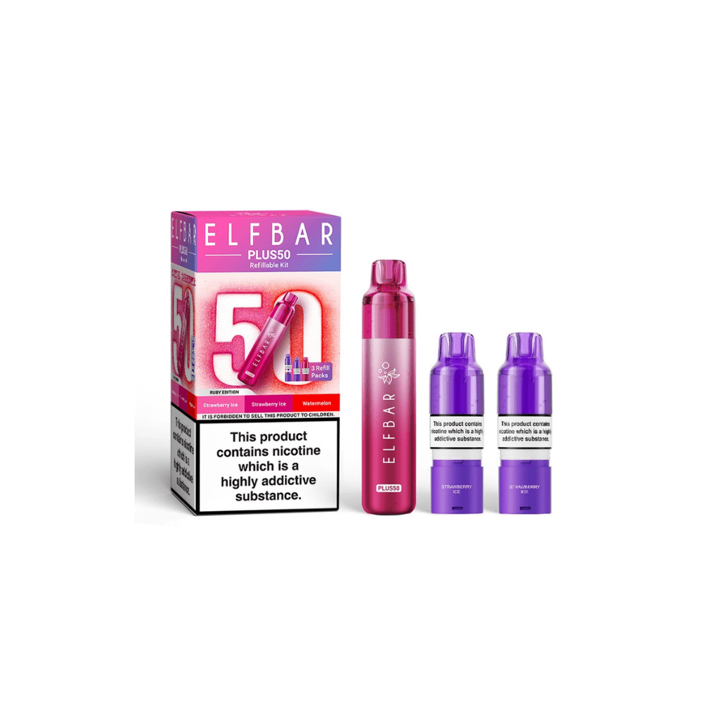 ELF BAR Plus 50 Prefilled Pod Kit Ruby Edition - EUK
