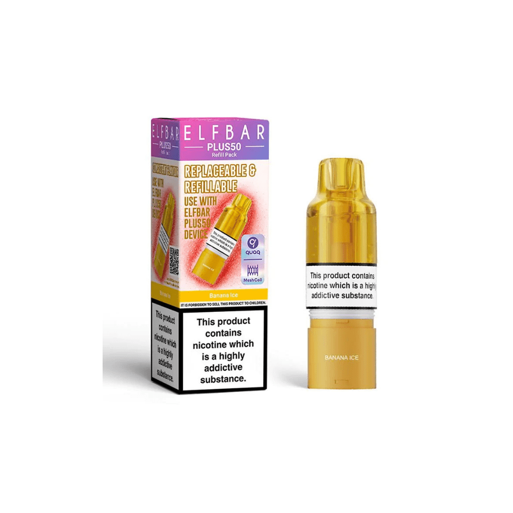 ELF BAR Plus 50 Refill Pack Banana Ice - EUK