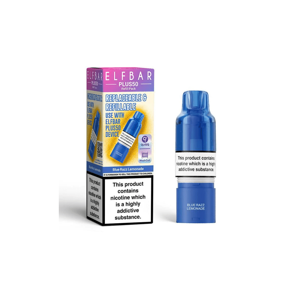 ELF BAR Plus 50 Refill Pack Blue Razz Lemonade - EUK
