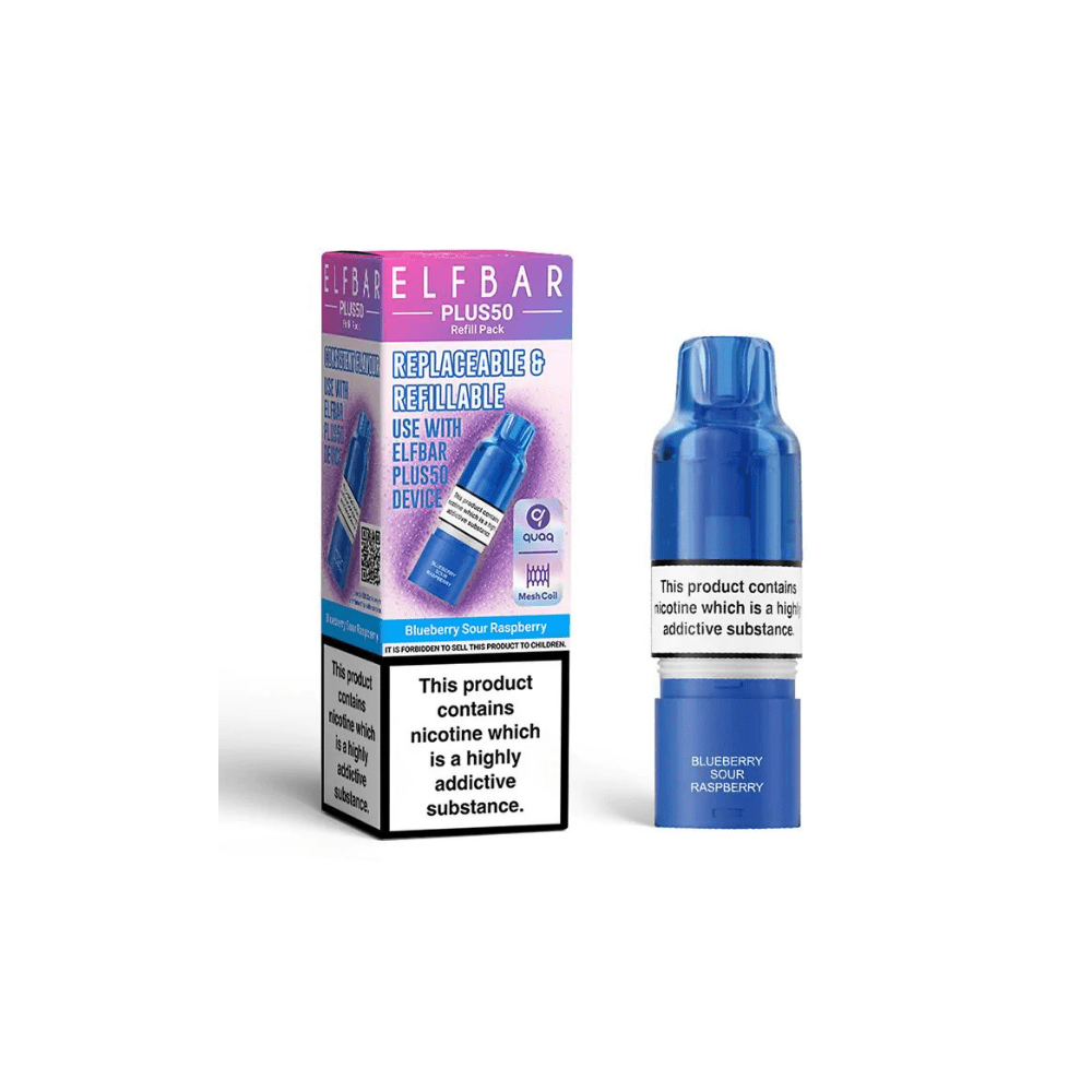 ELF BAR Plus 50 Refill Pack Blueberry Sour Raspberry - EUK