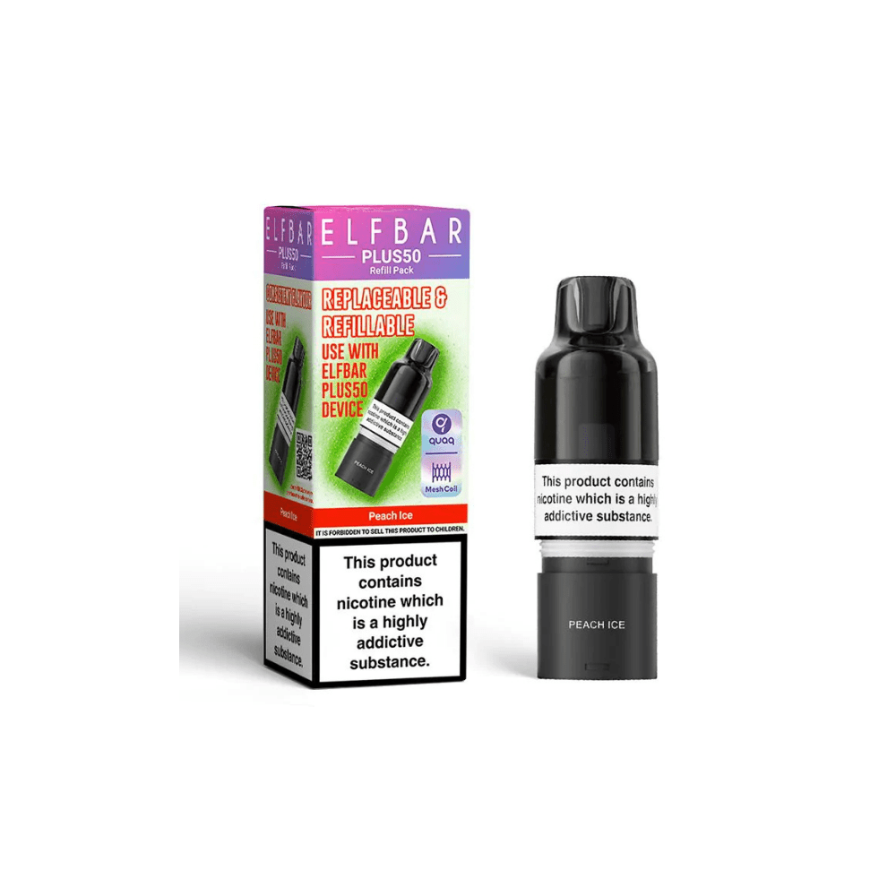 ELF BAR Plus 50 Refill Pack Peach Ice - EUK