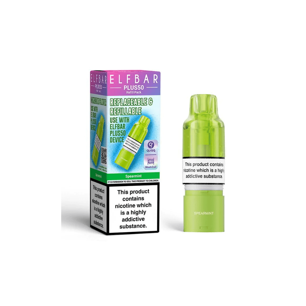 ELF BAR Plus 50 Refill Pack Spearmint - EUK
