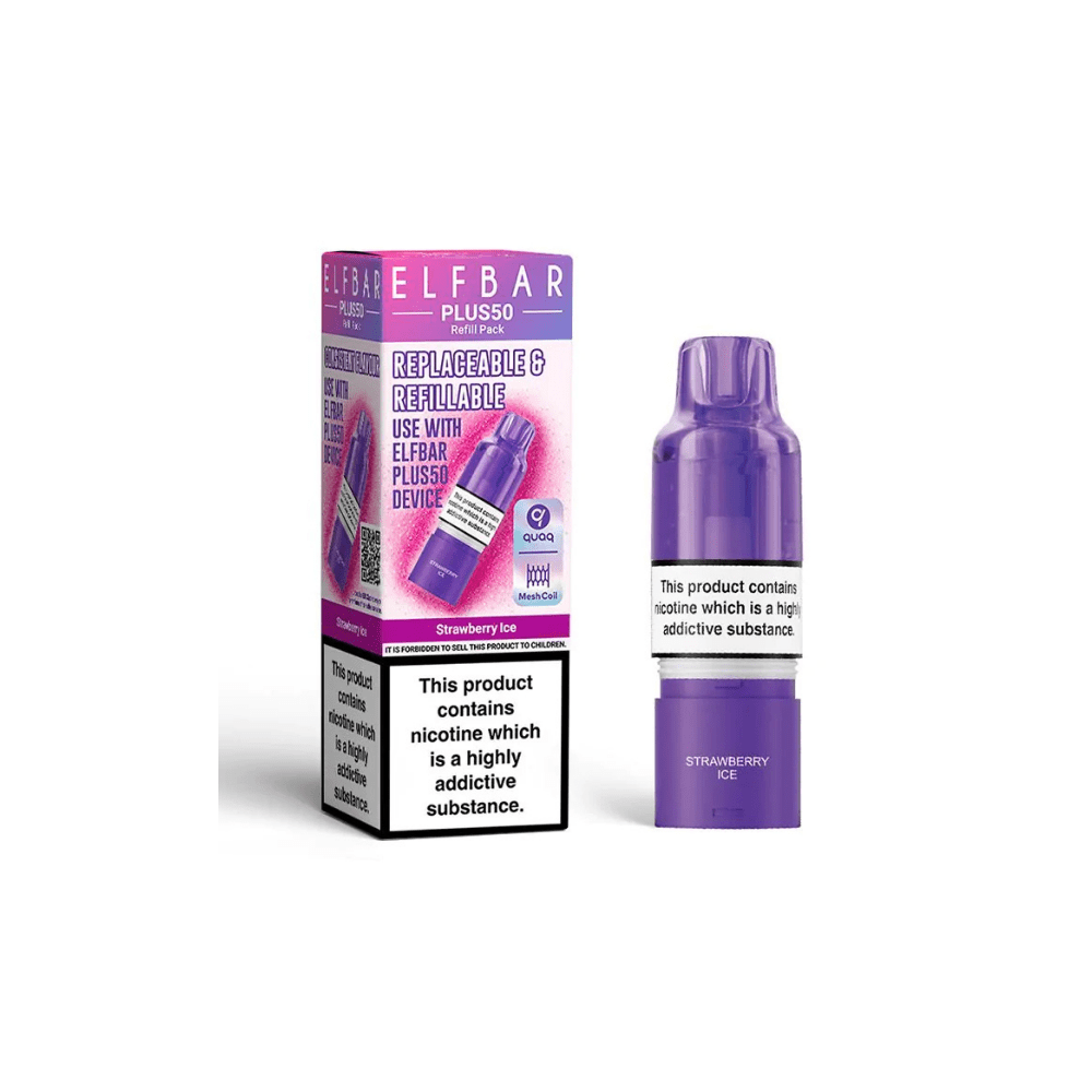 ELF BAR Plus 50 Refill Pack Strawberry Ice - EUK