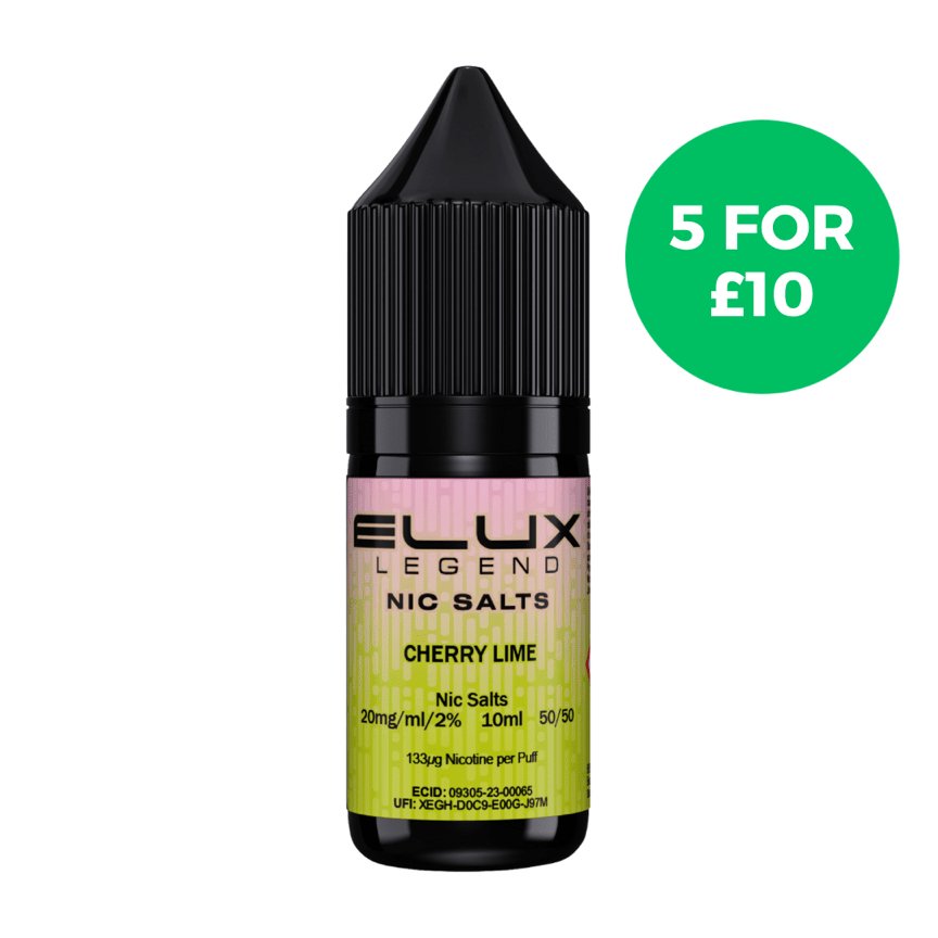 ELUX Legend Nic Salt Cherry Lime E-Liquid | 5 For 10 ELUX Legend Nic Salt Cherry Lime E-Liquid | 5 For 10