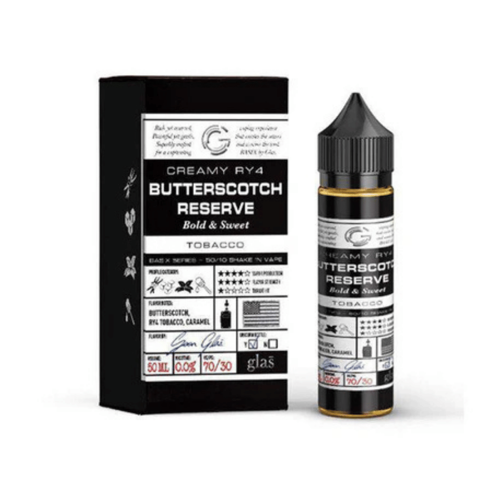 Glas Basix 50ml Shortfill E - Liquid Butterscotch Reserve - EUK