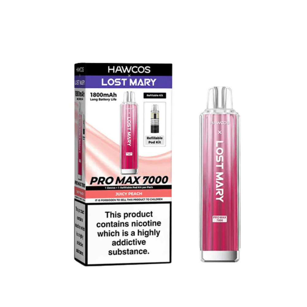 Hawcos x Lost Mary Pro Max 7000 Prefilled Pod Kit Juicy Peach - EUK