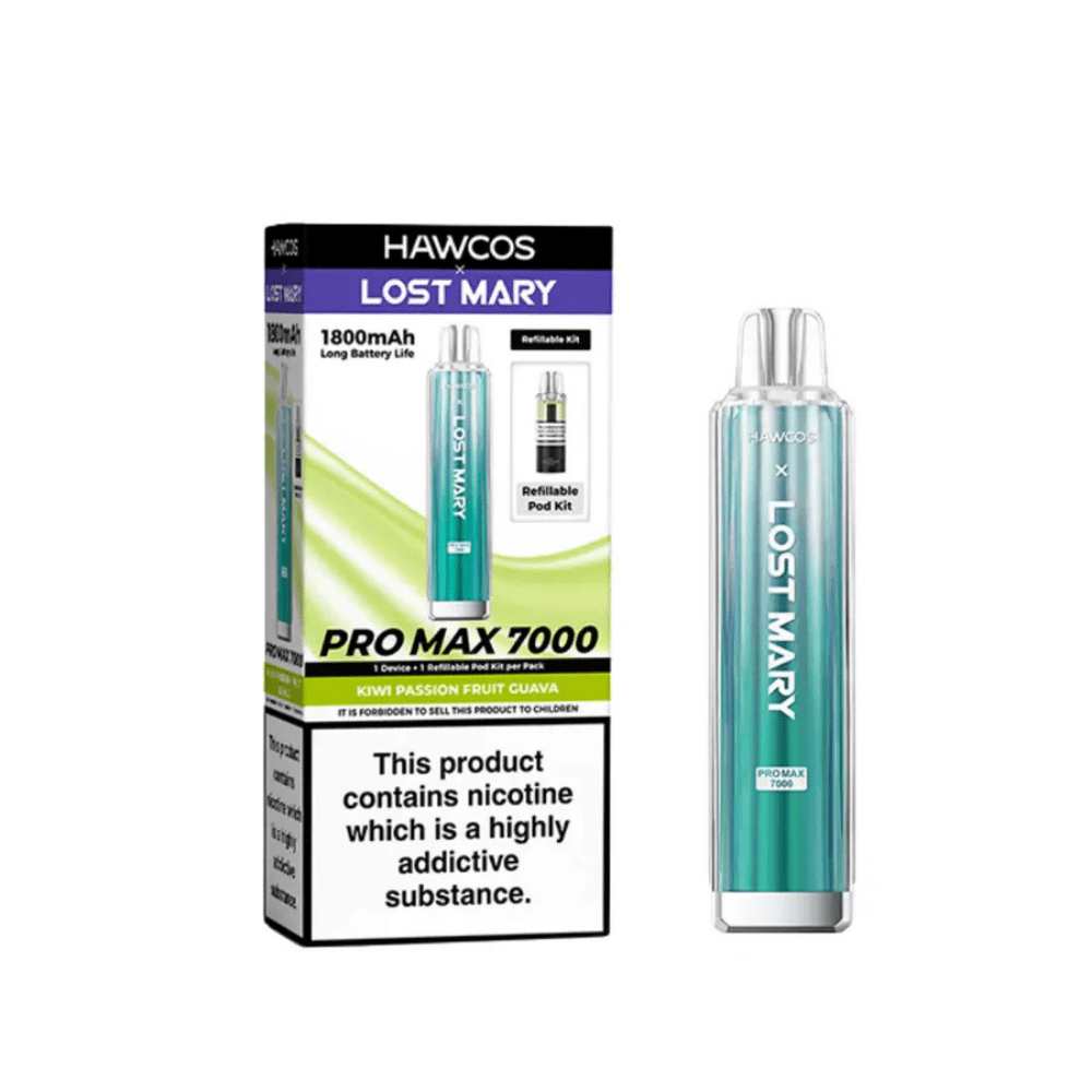 Hawcos x Lost Mary Pro Max 7000 Prefilled Pod Kit Kiwi Passionfruit Guava - EUK