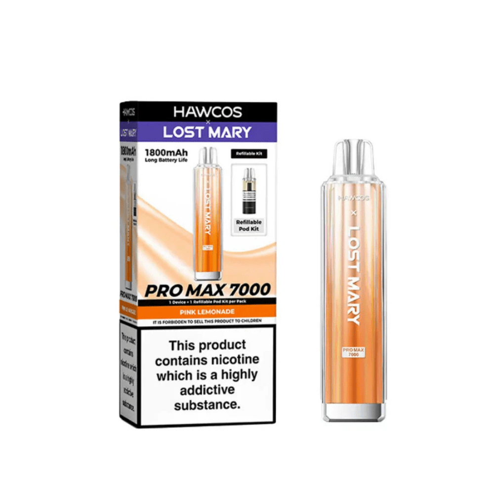 Hawcos x Lost Mary Pro Max 7000 Prefilled Pod Kit Pink Lemonade - EUK