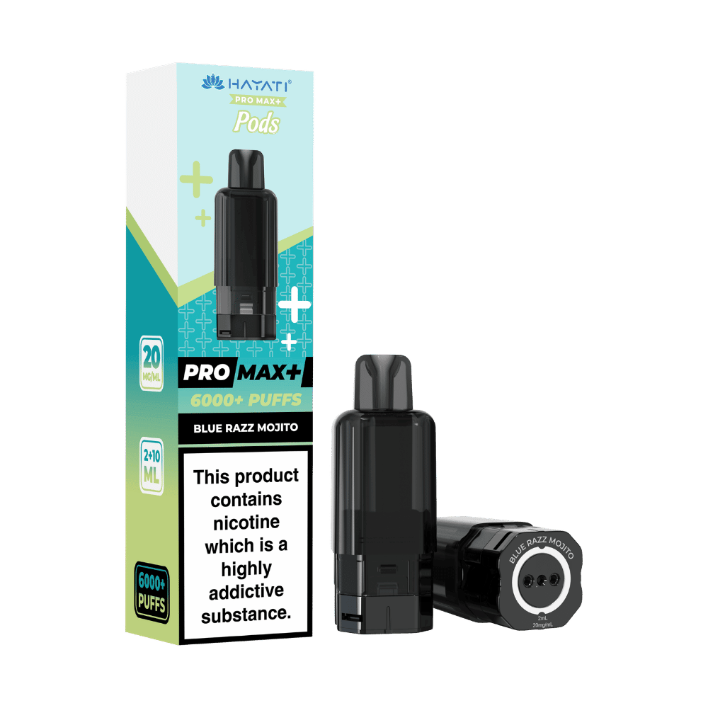Hayati Pro Max Plus 6000 Prefilled Pod Blue Razz Mojito - EUK