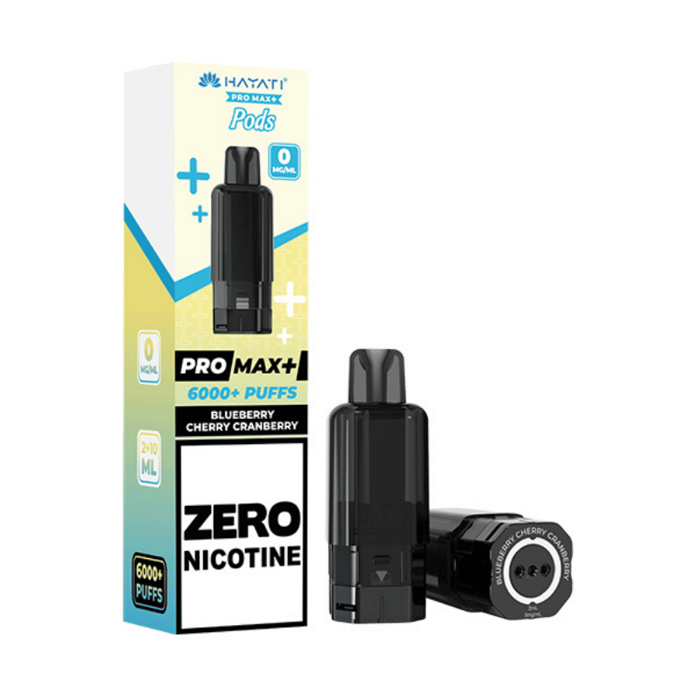 Hayati Pro Max Plus 6000 Prefilled Pod Zero Nicotine Blueberry Cherry Cranberry - EUK