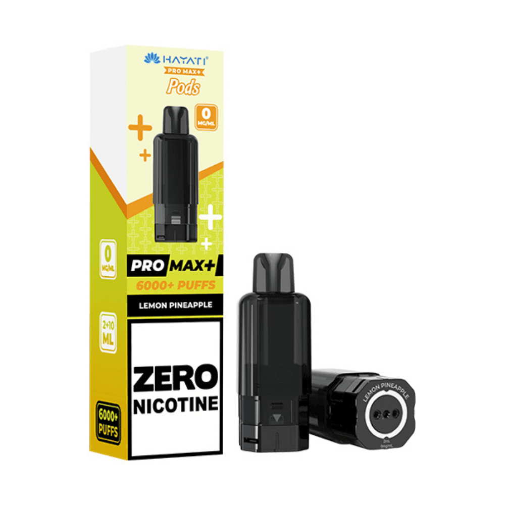 Hayati Pro Max Plus 6000 Prefilled Pod Zero Nicotine Lemon Pineapple - EUK