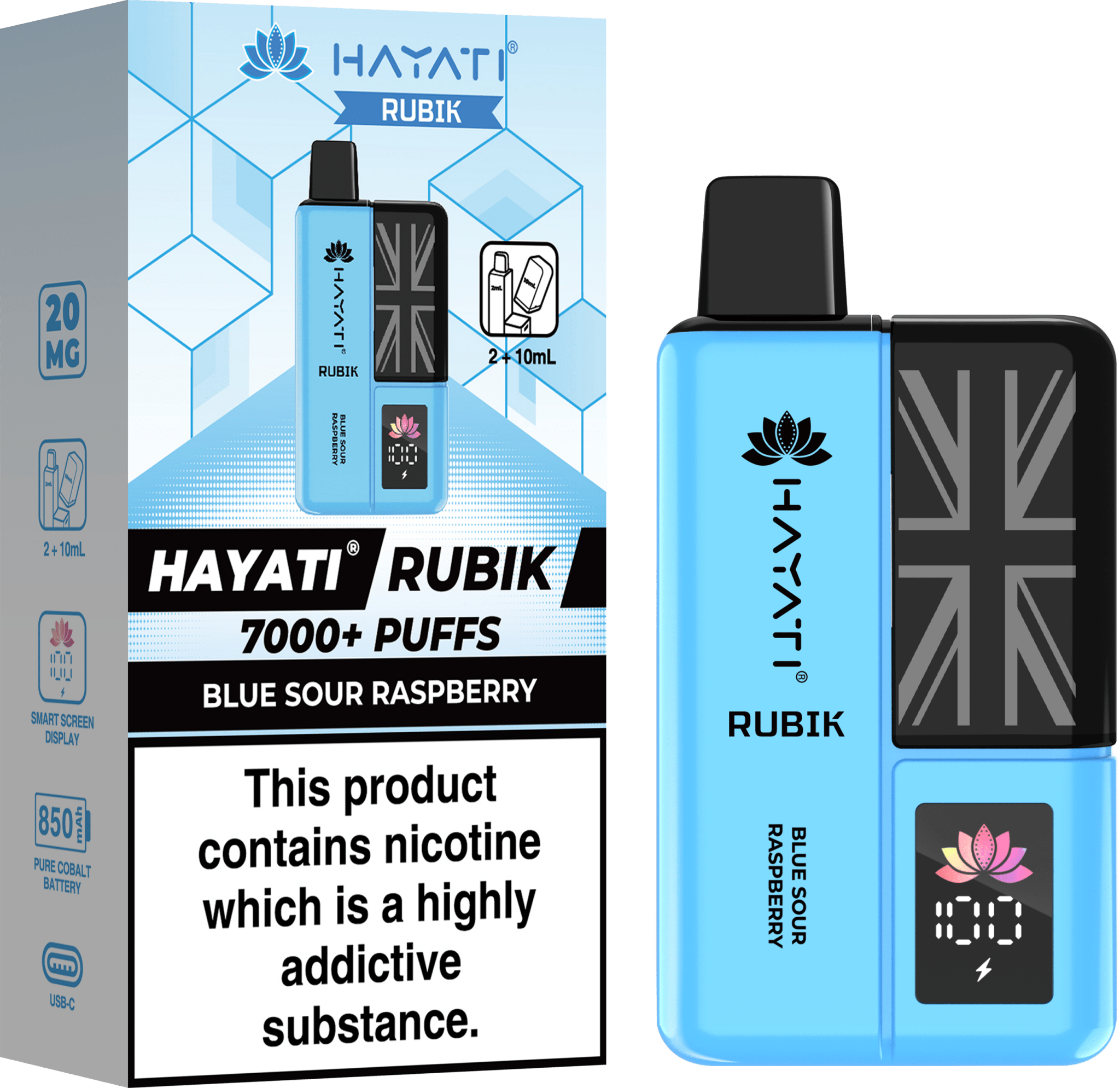 Hayati Rubik 7000 Disposable Vape - EUK