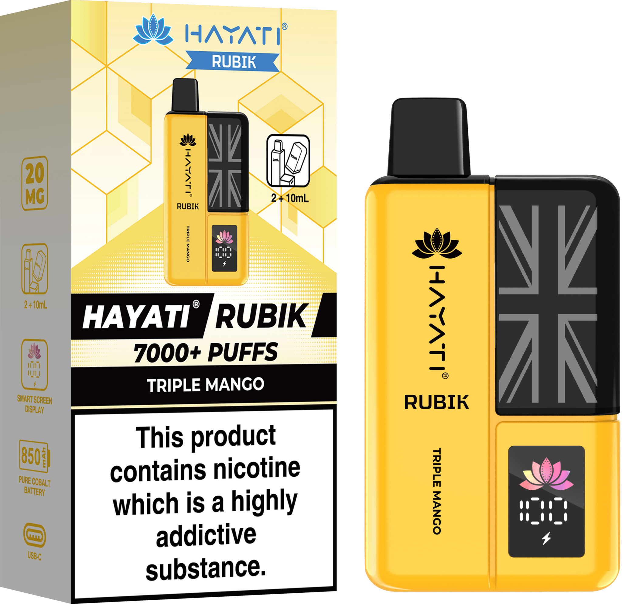 Hayati Rubik 7000 Disposable Vape - EUK