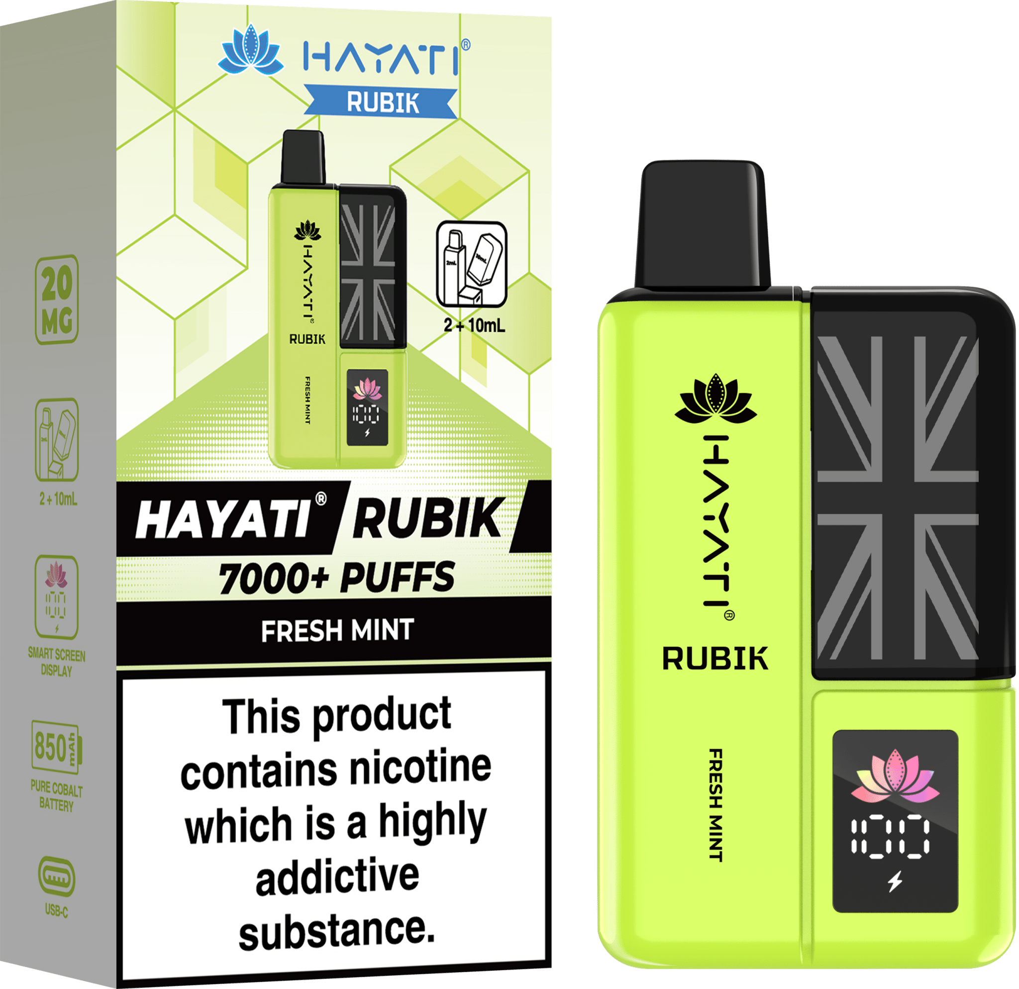 Hayati Rubik 7000 Disposable Vape - EUK