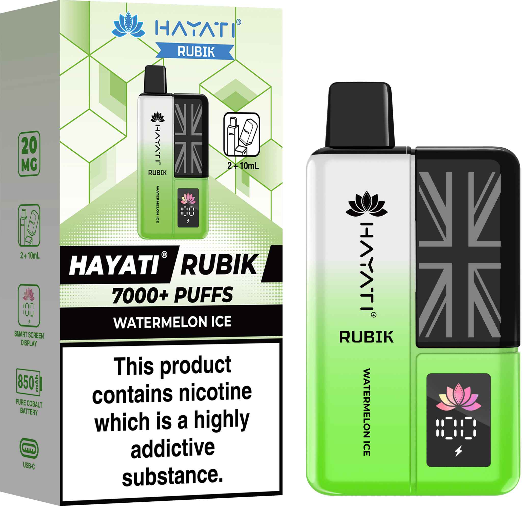 Hayati Rubik 7000 Disposable Vape - EUK
