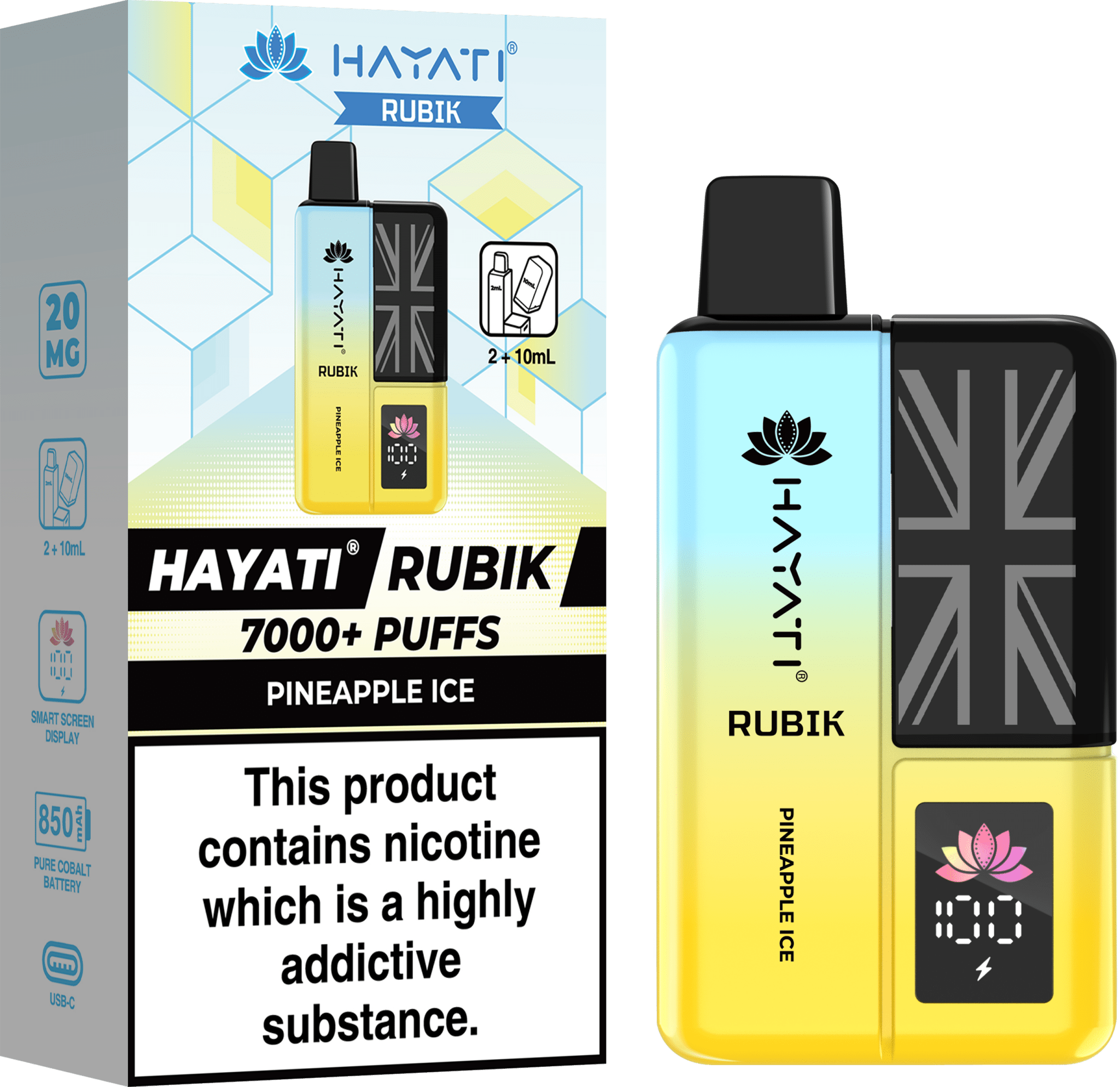 Hayati Rubik 7000 Disposable Vape - EUK